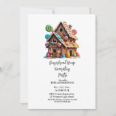 Invitation Festive Gingerbread House Christmas Party  (Devant)