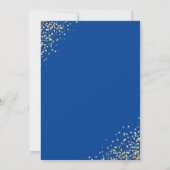 Invitation Festive Gold Blue Grad Photo Graduation Party (Dos)