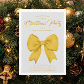 Invitation Festive Gold Bow Noël Fête de Noël