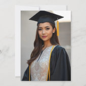 Invitation Festive Gold et Silver Accents Graduation Party (Dos)