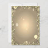 Invitation Festive Gold Stars Company Fête de Noël (Dos)