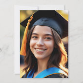 Invitation Festive Golden Confetti sur la fête de la graduati (Dos)