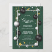 Invitation Festive Green Christmas Party (Devant)