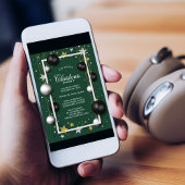 Invitation Festive Green Christmas Party