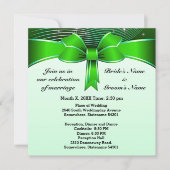 Invitation Festive Green Ribbon Mariage de 5,25 po (Devant)