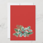 Invitation Festive Holly Berry Branch Fête de Noël (Dos)