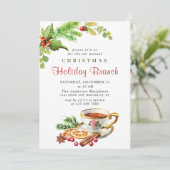 Invitation Festive Holly Berry Noël (Debout devant)