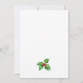 Invitation Festive Holly Berry Noël Fête Tea Party (Dos)