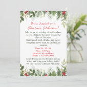 Invitation Festive Holly Christmas (Debout devant)