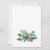 Invitation Festive Holly Noël corporatif Fête de Fêtes (Dos)