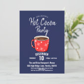 Invitation Festive Hot Cocoa Party, Fête Maison de vacances (Debout devant)