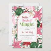 Invitation Festive Jingle et fête de Noël Mingle (Devant)