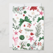 Invitation Festive Jingle et fête de Noël Mingle (Dos)