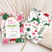 Invitation Festive Jingle et fête de Noël Mingle
