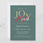 Invitation Festive Joy à la World Choir Party (Devant)