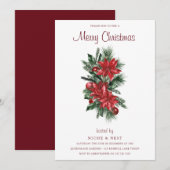 Invitation Festive Joyeux Noël (Devant / Derrière)