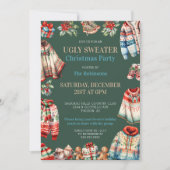 Invitation Festive laide de Noël unique fête (Devant)