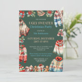 Invitation Festive laide de Noël unique fête (Debout devant)