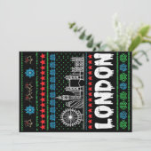 Invitation Festive Londres Royaume-Uni Noël laid (Debout devant)