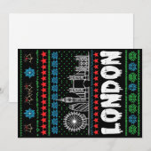 Invitation Festive Londres Royaume-Uni Noël laid (Devant / Derrière)