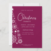 Invitation Festive Magenta Corporate Christmas Party (Devant)