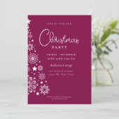 Invitation Festive Magenta Corporate Christmas Party (Debout devant)