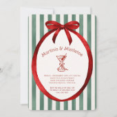 Invitation Festive Martinis and Mistletoe Christmas Party  (Devant)