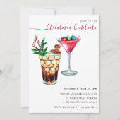 Invitation Festive moderne Cocktail de Noël (Devant)
