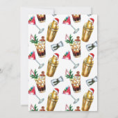 Invitation Festive moderne Cocktail de Noël (Dos)