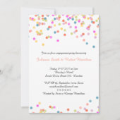 Invitation Festive moderne Confetti (Devant)
