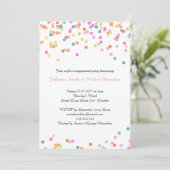 Invitation Festive moderne Confetti (Debout devant)