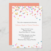 Invitation Festive moderne Confetti (Devant / Derrière)