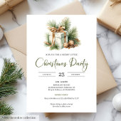 Invitation Festive Neutral Sage Scandinavian Christmas Party