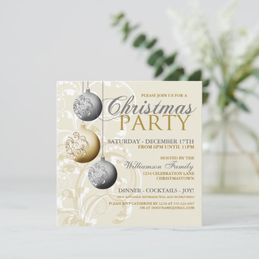 Invitation Festive Noël (Debout devant)