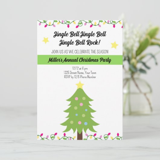 Invitation Festive Noël (Debout devant)