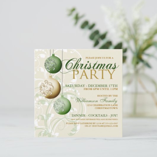 Invitation Festive Noël (Debout devant)