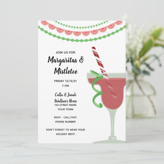 Invitation Festive Noël (Debout devant)