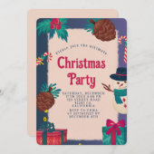 Invitation Festive Noël (Devant / Derrière)