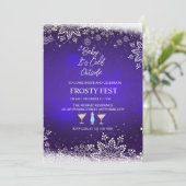 Invitation Festive Noël aquarelle Cocktail (Debout devant)