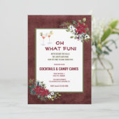 Invitation Festive Noël aquarelle Cocktail Party Invita (Debout devant)