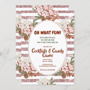 Invitation Festive Noël aquarelle Cocktail Party Invita