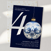 Invitation Festive Noël Bauble fête du 40e anniversaire