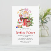 Invitation Festive Noël Cookies et fête du cacao (Debout devant)