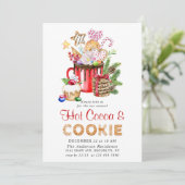 Invitation Festive Noël Cookies et fête du cacao (Debout devant)