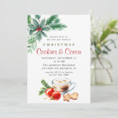 Invitation Festive Noël Cookies et fête du cacao (Debout devant)