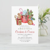 Invitation Festive Noël Cookies et fête du cacao (Debout devant)