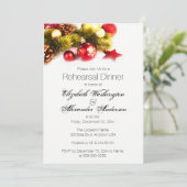 Invitation Festive Noël Mariage de la répétition Dîner Invita (Debout devant)