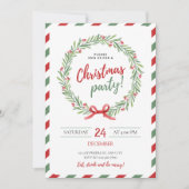 Invitation Festive Noël Wreath Party (Devant)