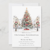 Invitation Festive Office Entreprise Fête de Noël (Devant)