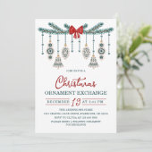 Invitation Festive Ornament Exchange Christmas Party (Debout devant)